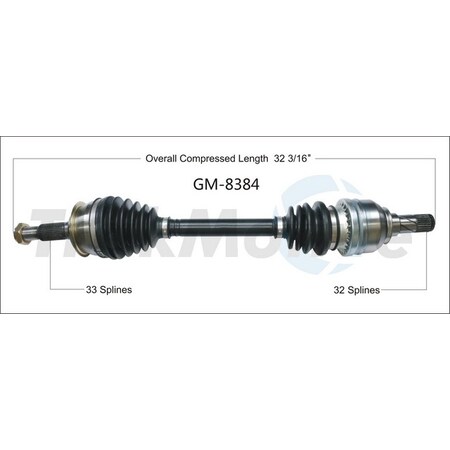Surtrack Axle Cv Axle Shaft, Gm-8384 GM-8384